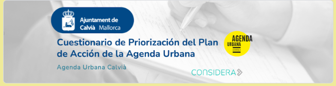 EL AYUNTAMIENTO DE CALVIÀ HA ABIERTO UN NUEVO CUESTIONARIO PARTICIPATIVO EN EL MARCO DE LA ELABORACIÓN DE SU AGENDA URBANA.